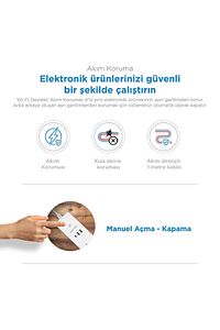 Akıllı Wi-fi Destekli 4\'lü Akım Korumalı Priz ürün fotoğrafı
