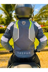 Motorcu Montu Omuz Dirsek Ve Sırt Korumalı Rüzgar Geçirmez Suya Dayanıklı Cordura 600d Kumaş ürün fotoğrafı
