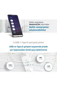Akıllı Wi-fi Destekli 4\'lü Akım Korumalı Priz ürün fotoğrafı