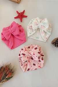 3 Adet Kız Bebek Bone Bandana 0-2 Yaş ürün fotoğrafı