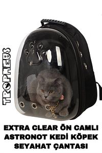 Şeffaf Astronot Kedi Köpek Taşıma Sırt Çantası Yeşil, Mavi, Kırmızı, Mor, Turuncu, Siyah ürün fotoğrafı
