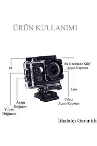 4K Aksiyon Kamerası 3 Atmye Kadar Su Geçirmez Arttırılabilir Hafızalı ürün fotoğrafı