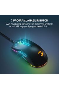 Ursa 10000DPI USB Oyuncu Mouse Siyah ürün fotoğrafı