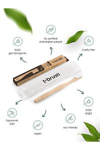 Nano Vegan Bambu Diş Fırçası - Ultra Soft (Hassas Dişler için) - Beyaz Renk - Plastiksiz ürün fotoğrafı