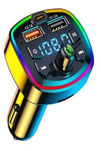 Araç Bluetooth 5.0 Fm Transmitter Cihazı Araba Müzik Mp3 Çalar Oto Çakmaklık Şarj Aleti ürün fotoğrafı