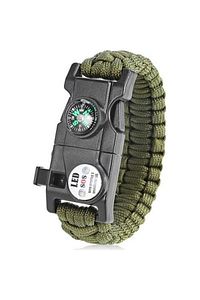 Gaddar Plus taktikal yeşil bileklik magnezyum çubuklu düdüklü ledli unisex hediyelik 19 işlev ürün fotoğrafı