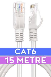 Cat6 15mt Lan Ethernet Kablosu Fabrikasyon Internet Kablo ürün fotoğrafı