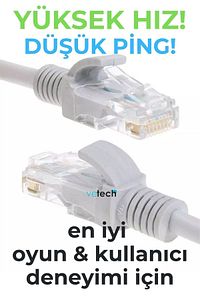 Cat6 10mt Lan Ethernet Kablosu Fabrikasyon Internet Kablo ürün fotoğrafı