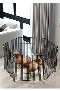 Katlanır Metal Köpek Oyun Alanı , Evcil Hayvan Oyun Alanı , Köpek Çiti , Tavşan Çiti 60x54 Cm ürün fotoğrafı