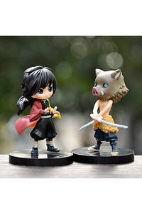 6adet Japonya Anime Iblis Avcısı Kimetsu Yaiba Kamado Tanjirou Nezuko Agatsuma Figür Koleksiyon ürün fotoğrafı