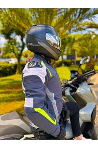 Motorcu Montu Omuz Dirsek Ve Sırt Korumalı Rüzgar Geçirmez Suya Dayanıklı Cordura 600d Kumaş ürün fotoğrafı