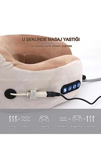 Boyun Masaj (MASAJ ÖZELLIKLI) Uçak/araba/otobus U Şeklinde Şarjlı Boyun Masaj Yastığı ürün fotoğrafı