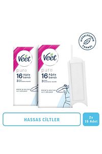 Pure Hipoalerjenik Sir Ağda Bandı Bikini & Koltuk Altı Bölgesi Hassas Ciltler 32'li (16'lı X 2 Adet) ürün fotoğrafı