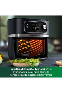 7000 Serisi Airfryer Combi XXL Connected, Rapid CombiAir, Otomatik Pişirme Programları, HD9880/90 ürün fotoğrafı