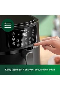 5000 Serisi Airfryer XXL Connected, 7,2 Lt (1,4 kg), Rapid Air Teknolojisi, HD9285/96 ürün fotoğrafı