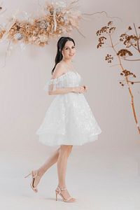 Brode Mini Gelinlik Nikah Elbisesi After Party Gelinlik ürün fotoğrafı