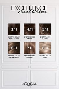 L’oréal Paris Excellence Cool Creme Saç Boyası – 5.11 Ekstra Küllü Açık Kahve ürün fotoğrafı