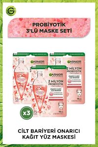 2 Milyon Probiyotik Onarıcı Kağıt Yüz Maskesi 22 gr X 3 Adet ürün fotoğrafı