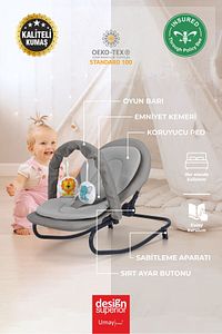 Umay Anakucağı, Kademeli, Sallanır, Sabitlenebilir, Oyuncaklı, Bebek Ana Kucağı Puset, Ana Dizi ürün fotoğrafı