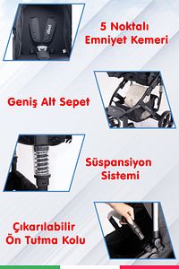 Prego Range Çift Yönlü Portbebeli Bebek Arabası ürün fotoğrafı