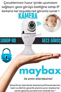 Kablosuz Ampul  Kamera, WiFi Ev Akıllı Kamera, 360 ° Görüş Açısı, İki Yönlü Ses, Hareket Algılama ürün fotoğrafı