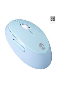 Round Km-6282 Renkli Daktilo Tuşlu Mavi Kablosuz Q Multimedia Klavye + Mouse Set ürün fotoğrafı