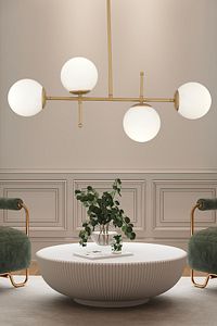 Günay 4Lü Eskitme Modern Mutfak Yemek Masası Üstü Yatak odası Salon Avize ürün fotoğrafı