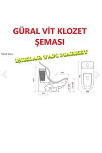 Güral Wc Health Klozet Soft Yavaş Kapanan Kapak Iç Takım Alttan Çıkışlı Özel Tasarı Avrupa Ödüllü ürün fotoğrafı