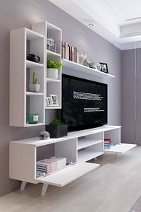 İstanbul Dolaplı Tv Ünitesi 2 Beyaz ürün fotoğrafı