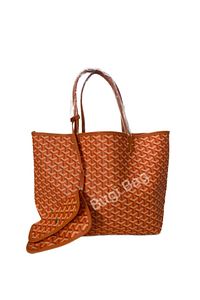 Monogram Detaylı Yavrulu Kadın Omuz Çantası Tote Bag Goyard Style ürün fotoğrafı