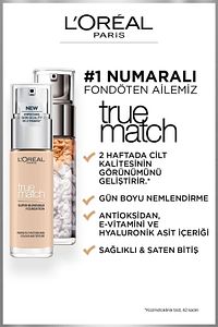 L'Oréal Paris True Match Bakım Yapan Fondöten 0.5N PORCELAIN Kapatıcı ürün fotoğrafı