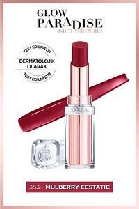Glow Paradise Balm-in-lipstick - Işıltı Veren Bordo Tonlu Ruj 353 Mulberry Ecstatic ürün fotoğrafı