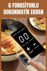 Çift Katlı Otomatik Yemek Pişirici 4.5 Litre 32 Cm ürün fotoğrafı