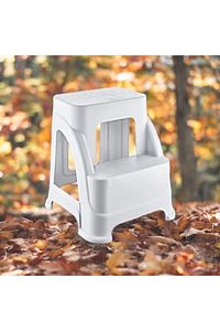 Merdivo Büyük Beyaz Basamaklı Tabure Merdiven Kamp Ev Bahçe Tabure 42x44x44(H) Cm ürün fotoğrafı