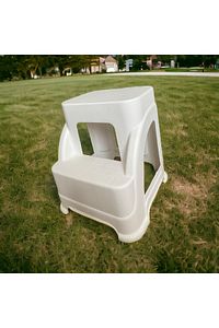 Merdivo Büyük Beyaz Basamaklı Tabure Merdiven Kamp Ev Bahçe Tabure 42x44x44(H) Cm ürün fotoğrafı