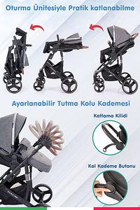 Range Travel Sistem Bebek Arabası Portbebeli 2093 ürün fotoğrafı