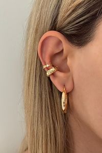 Gold Renk 2’li Yıldız Zirkon Taşlı Earcuff Seti ürün fotoğrafı