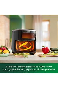 3000 Serisi XL Airfryer, 5.6L Kapasiteli Hazne, Siyah, HD9257/80 ürün fotoğrafı