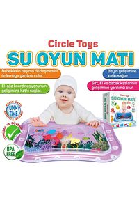 Sarı Bebek Su Matı Tummy Time Aktivite Oyuncağı Su Havuzu 1+ Yaş ürün fotoğrafı