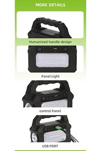 Solar Home Lighting At-999 Güneş Enerjili Şarjlı Aydınlatma Cihazı ürün fotoğrafı