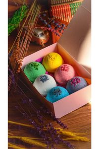 6 Lı 125 Gr. Banyo Topu Orta Boy / Nem Bombası / Banyo Bombası ürün fotoğrafı