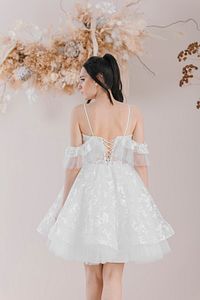 Brode Mini Gelinlik Nikah Elbisesi After Party Gelinlik ürün fotoğrafı