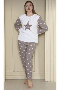Büyük Beden Polar Pijama Takım ürün fotoğrafı