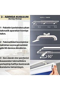 Kidmex Ithal Bambu Açık Gri Bambu Stor Zebra Perde Etek Dilimsiz. ürün fotoğrafı