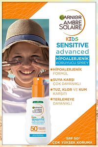 Ambre Solaire Sensitive Advanced Çocuk Hipoalerjenik Güneş Koruyucu Sprey Spf50 150ml. ürün fotoğrafı