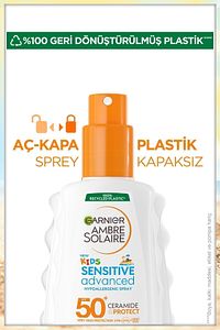 Ambre Solaire Sensitive Advanced Çocuk Hipoalerjenik Güneş Koruyucu Sprey Spf50 150ml. ürün fotoğrafı