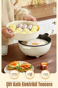Çift Katlı Otomatik Yemek Pişirici 4.5 Litre 32 Cm ürün fotoğrafı