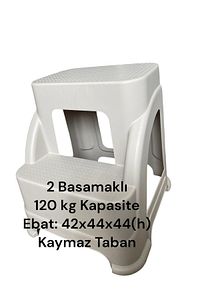 Merdivo Büyük Basamaklı Tabure Merdiven Kamp Ev Bahçe Tabure Gri Hh ürün fotoğrafı