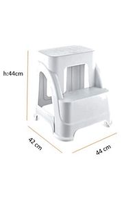 Merdivo Büyük Beyaz Basamaklı Tabure Merdiven Kamp Ev Bahçe Tabure 42x44x44(H) Cm ürün fotoğrafı