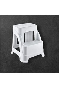 Merdivo Büyük Beyaz Basamaklı Tabure Merdiven Kamp Ev Bahçe Tabure 42x44x44(H) Cm ürün fotoğrafı
